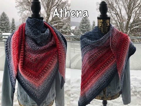 Athena - Häkelanleitung kuscheliges Dreieckstuch *anfängertauglich*
