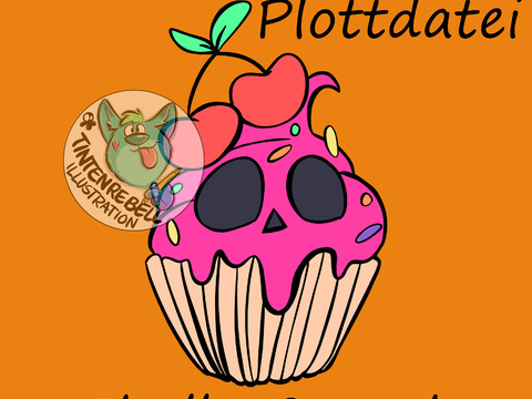 Plotterdatei "Skully Cupcake"