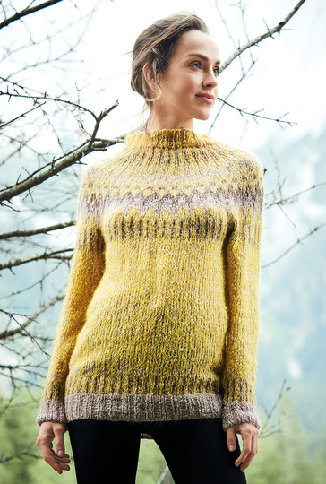 Strickanleitung: Pulli mit Rundpasse im Jacquardmuster