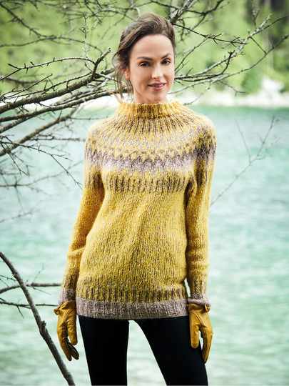 Strickanleitung: Pulli mit Rundpasse im Jacquardmuster