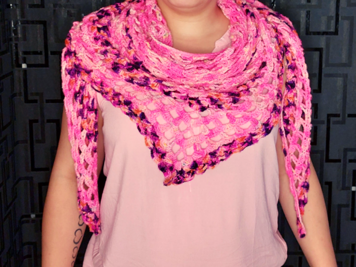 Crochet Pattern "Pink Mermaid" Shawl