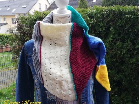 Strickanleitung Sommertuch Kunterbuntidreieck