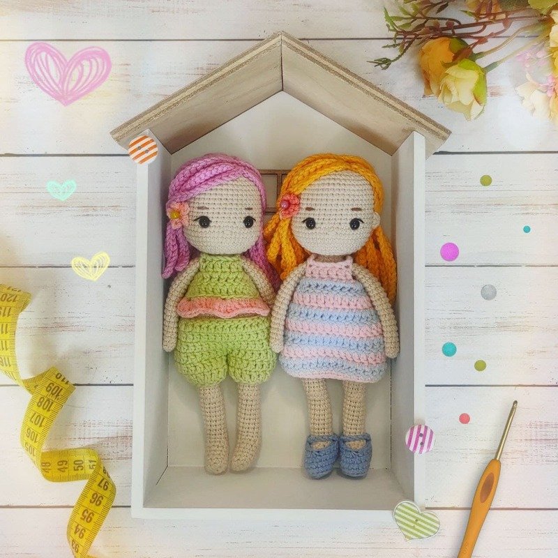 Crochet pattern doll, Ellie the little girl