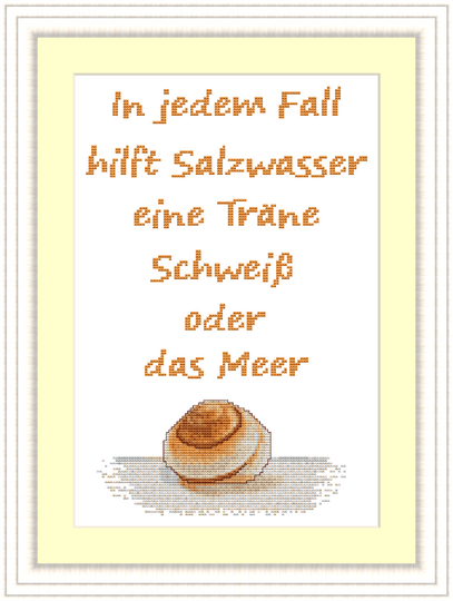 Kreuzstichvorlage "Das Meer" , PDF Download für ein maritimes Stickbild