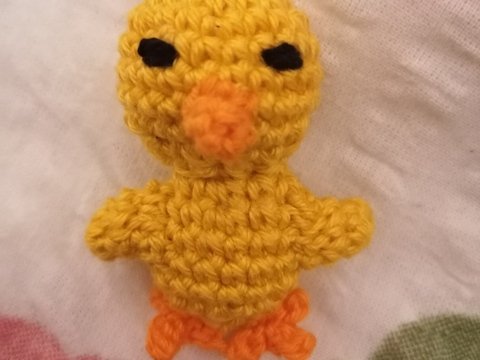 Häkelanleitung für ein kleines Küken, schnell nachgehäkelt