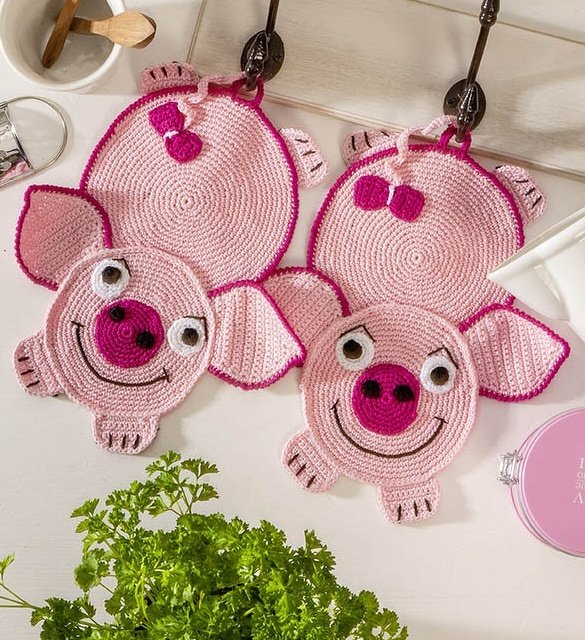 Topflappen Schweinchen