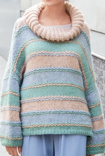 Strickanleitung: Dreifarbiger Oversizepulli
