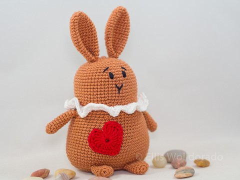 Hasi mit Herz, Häkelanleitung, Amigurumi