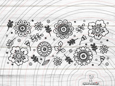 Blumen Band Plotterdatei SVG DXF