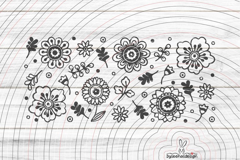 Blumen Band Plotterdatei SVG DXF