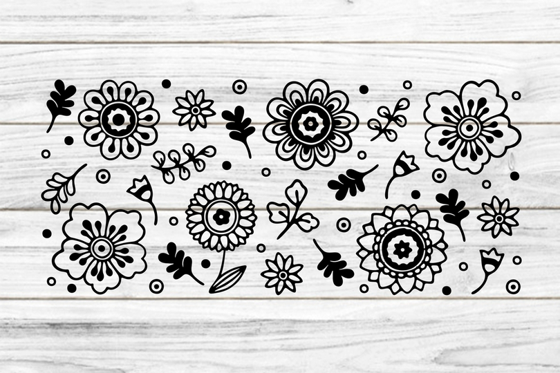 Blumenband Plotterdatei SVG DXF FCM