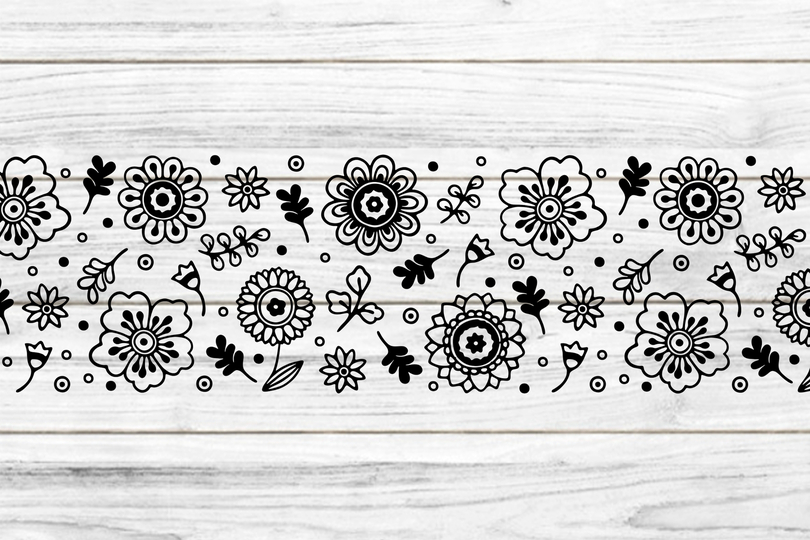 Blumenband Plotterdatei SVG DXF FCM
