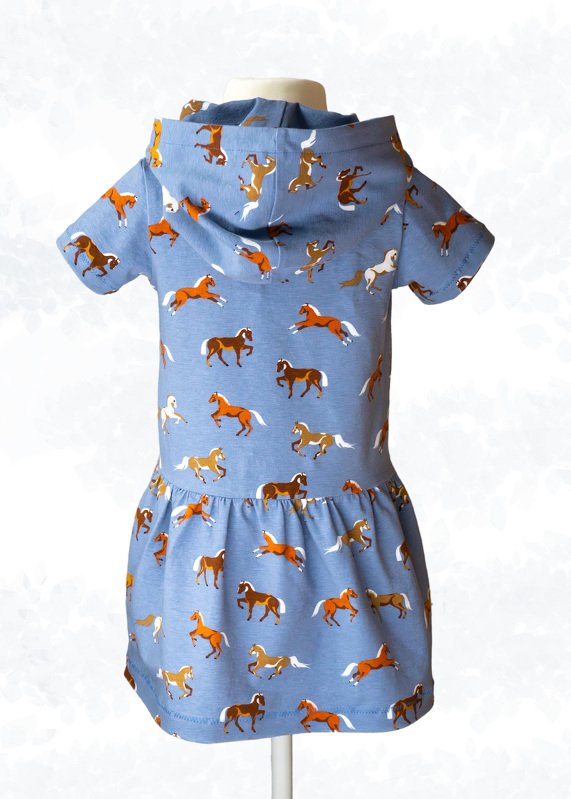 Olivia – Kinder Hoodiekleid knielang oder Longshirt (Gr. 86-158, A4+A0) - Bild 4