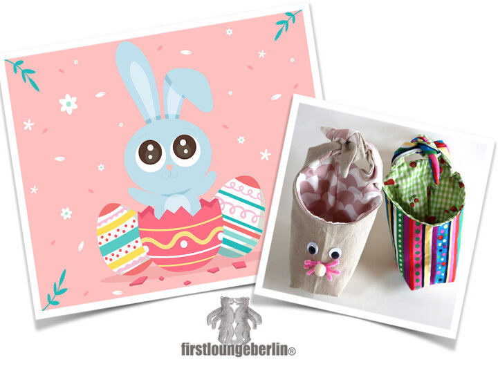 Osterkörbchen Utensilo zum Wenden Schnittmuster und Anleitung Osterkorb