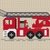 Kreuzstichvorlage Feuerwehrauto als PDF Download, ein schönes Kindermotiv