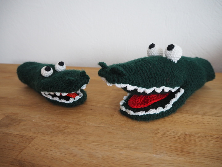 Handpuppe Krokodil Schnappi klein & groß – von Häkelini