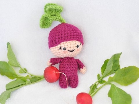 Häkelanleitung Rosi Radieschen - schnell und einfach gehäkelt