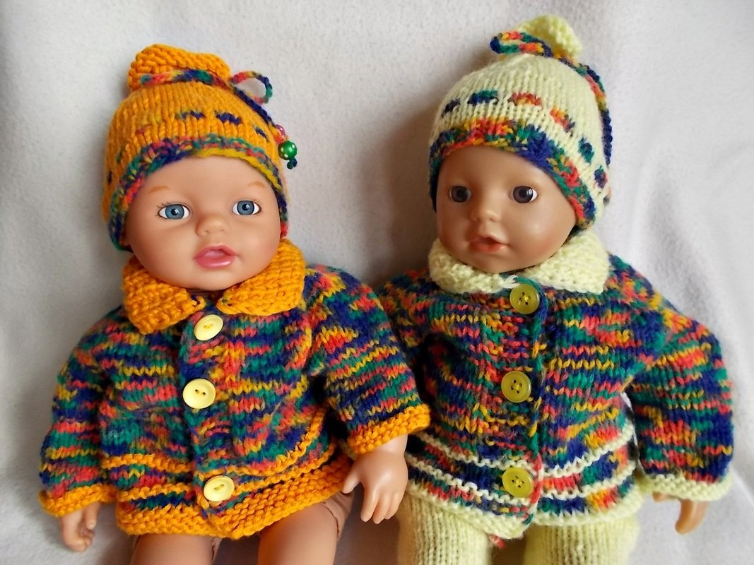 Puppen-Jacke mit Mütze - Größe 35-40 cm - Strickanleitung - Bild 4