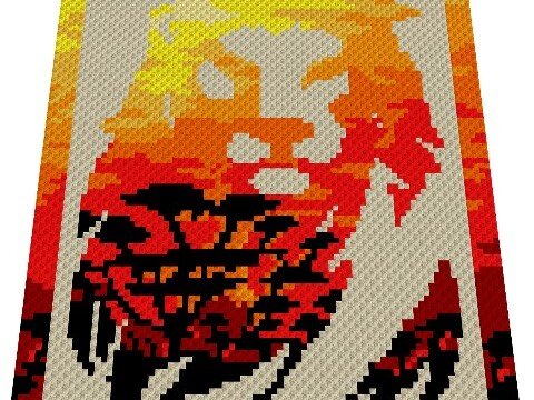 Häkelmuster * LÖWE * Grafik für C2C Decke