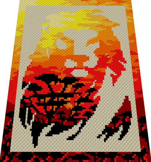 Häkelmuster * LÖWE * Grafik für C2C Decke