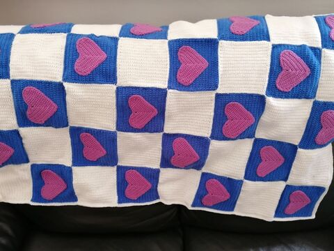 Anleitung Babydecke mit Herz