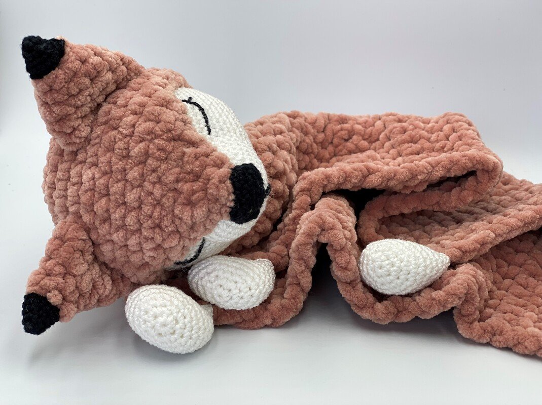 Häkelanleitung - Schnuffeltuch / Schmusetuch Fuchs