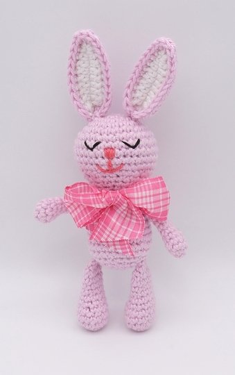 Häkelanleitung Oster-Hasi, schnell gehäkelt aus Wollresten