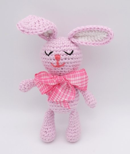 Häkelanleitung Oster-Hasi, schnell gehäkelt aus Wollresten