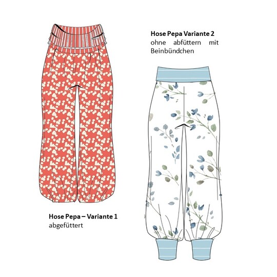 Sarouel trousers Pepa size 34-44 pattern & sewing instructions