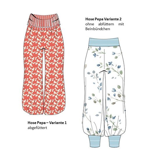 Sarouelhose Pepa Gr. 36-44 Schnittmuster & Nähanleitung