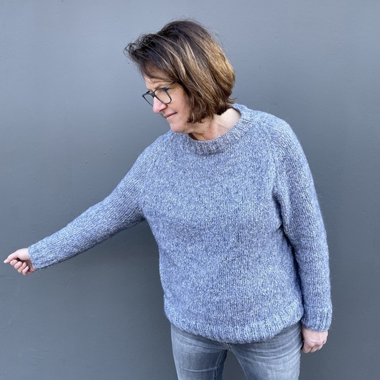 Strickanleitung Raglanpullover OKKA Gr 36 - 48 Damen