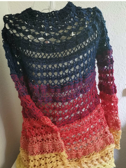 Shirt/Tunika/Kleid/Sommerpulli Moonrise,  Häkelanleitung