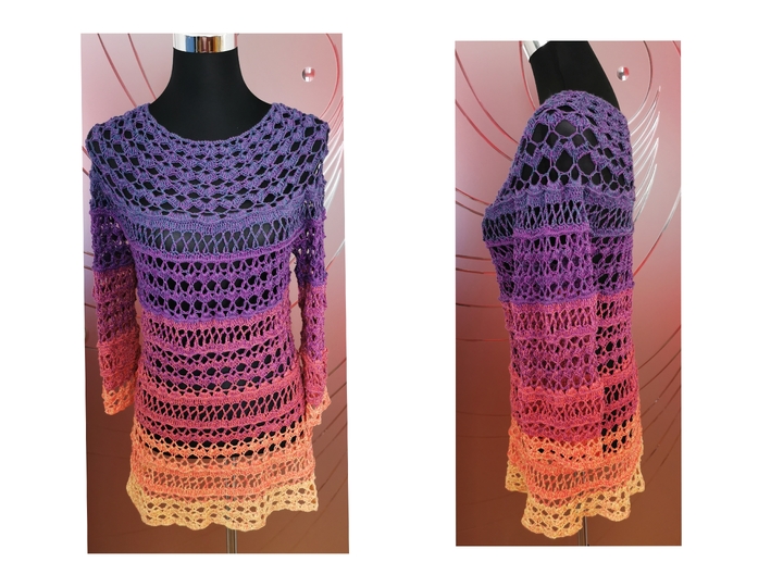 Shirt/Tunika/Kleid/Sommerpulli Moonrise,  Häkelanleitung