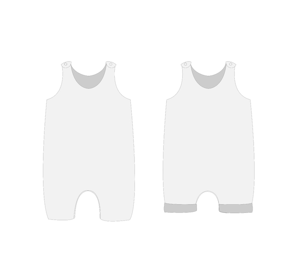Baby Romper LEO Footless PDF Sewing Pattern 0m–2y