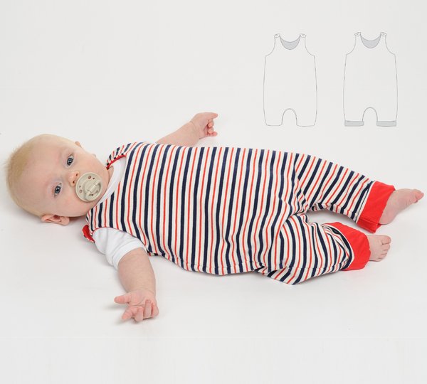 LEO – Schnittmuster Baby Overall / Spielanzug / Strampler PDF (Gr. 50–92)