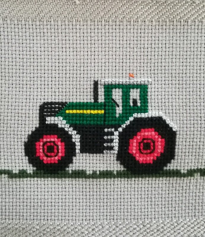 Kreuzstichvorlage Trecker, ein Kindermotiv für neue Stickideen als PDF - Bild 2