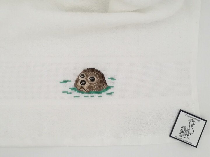 Kreuzstichvorlage Seehunde, ein süßes Stickmotiv für Tierfreunde, PDF