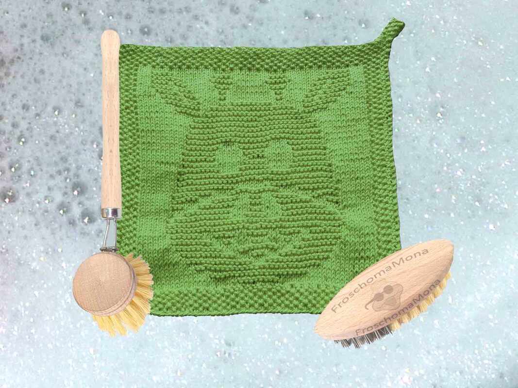 Giraffen Spültuch Waschlappen „Giraffe Josi“ Strickanleitung Deckchen Spüli - Bild 6