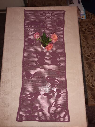 Tischläufer Frühling "Frühlingszeit" Häkelanleitung