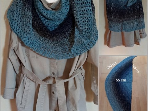 Häkelschriftanleitung Tuch „verdomd rond“