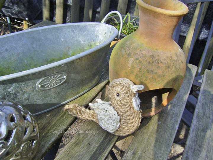 Vogel häkeln - Artländer Piepmatz, Deko, Applikation, Windspiel, Hänger