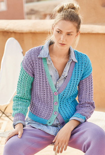 Strickanleitung: Lässiger Cardigan in drei Farben