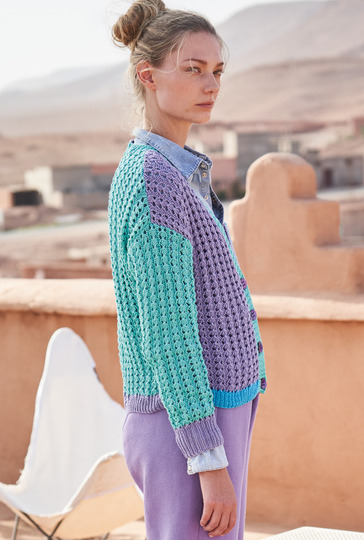 Strickanleitung: Lässiger Cardigan in drei Farben