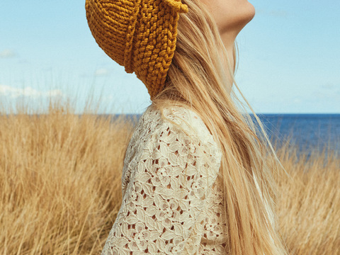 Strickanleitung: Fröhlicher Sonnenhut in Gelb