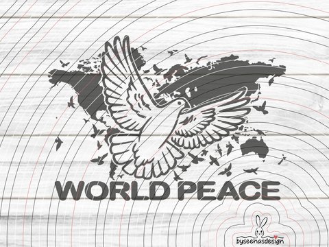 World Peace Plotterdatei SVG DXF