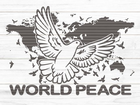 World Peace Plotterdatei SVG DXF FCM