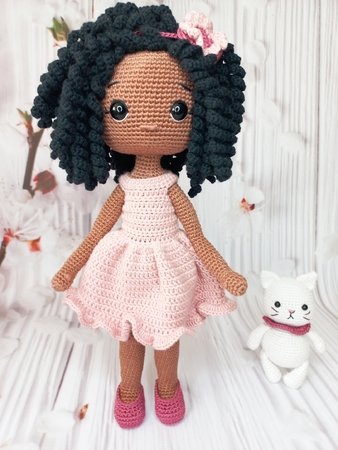 Crochet pattern doll Amigurumi doll Layla and Cat English,Français,Español