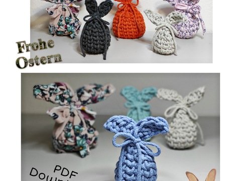Häkelanleitung Anleitung - für Anfänger - Ei mit Ohren - Ostern Osterdeko