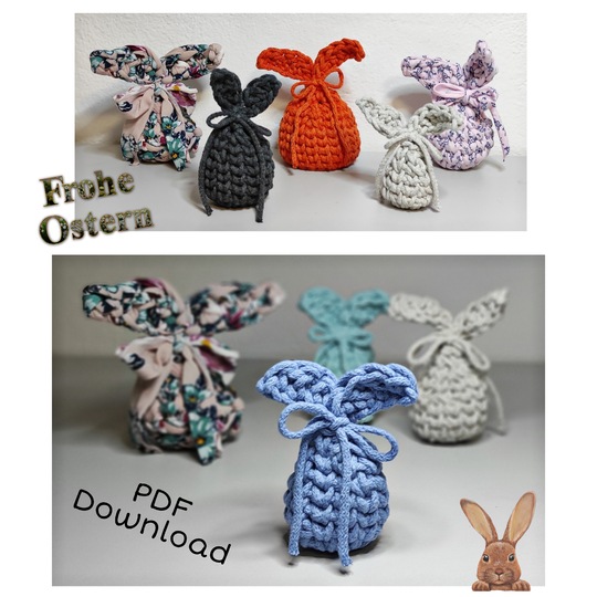 Häkelanleitung Anleitung - für Anfänger - Ei mit Ohren - Ostern Osterdeko