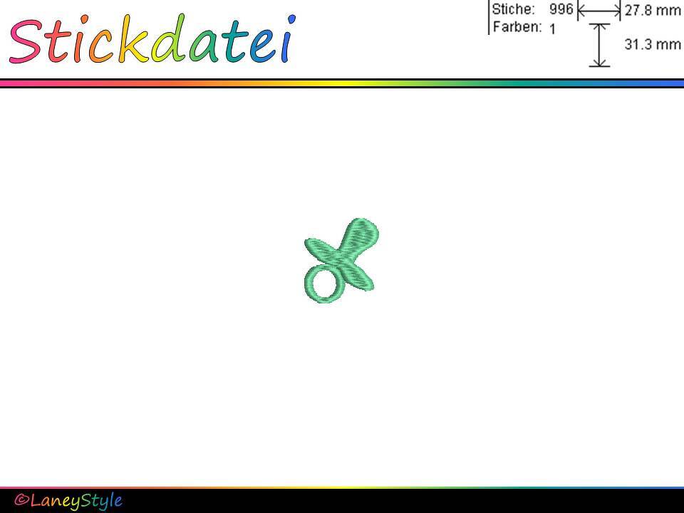 Stickdatei "Schnuller - Baby - Babymotiv"